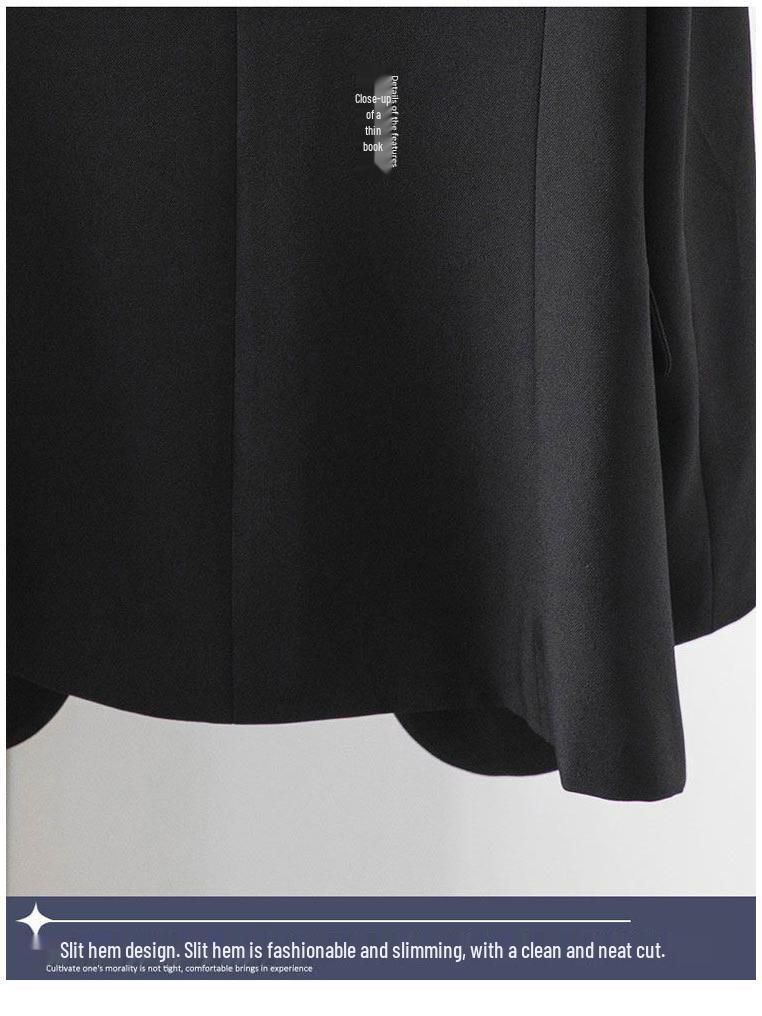 Dámské volné sako plus size - Korejský styl, Módní pro jaro/podzim 2025, Vhodné až do 105 kg