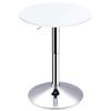 Bar Table, Height Adjustable, Round Non-Slip Base, Ø60 x 69-93 cm, White