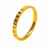 Elegant Full Circle Heart Ring: Fade-Resistant Gold Vacuum-Plated Titanium Steel, Korean Style Couple Ring, Women's Jewelry.