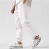 Men's linen pants summer breathable leggings beach straight pants solid color blended linen pants bundle legs