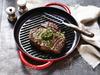 Staub Grill Round Cherry Grill Both Cast IH Compatible Japanese Grill Frying Pan "Pure 22cm" Pan, Hands, Metal, Enamel, [Authorized Product] &