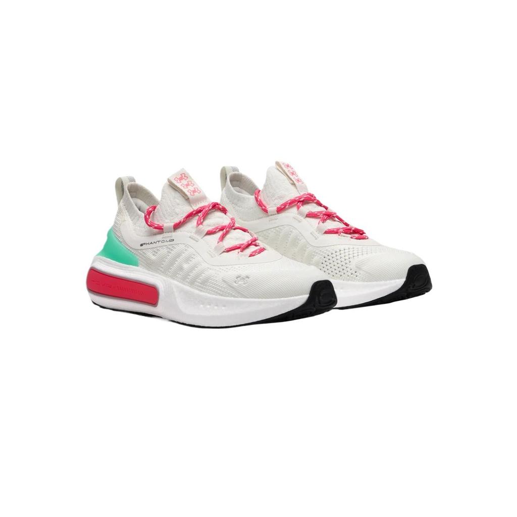 Under Armour HOVR Phantom 4 White Quartz Green Pink Women Sneakers Comet-Green Super-Pink 3027594-114