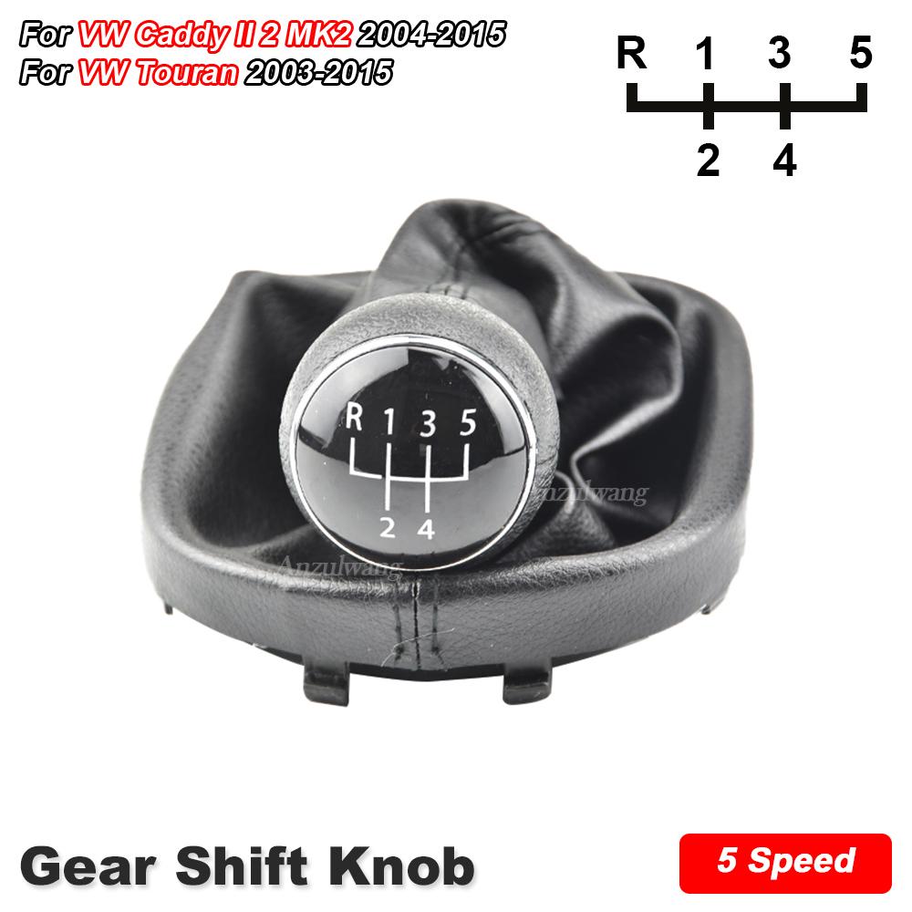 5/6 Speed for VW Touran Caddy MK2 2003 2004 2005 2006 2007 2008 2009 2011 2012 2013 2014 2015 Gear shift Stick knob leather Boot