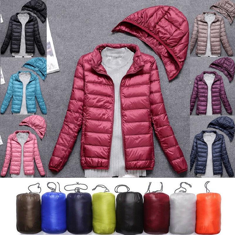 Women's Ultralight Packable Hooded Puffer Down Jacket With Detachable Hat