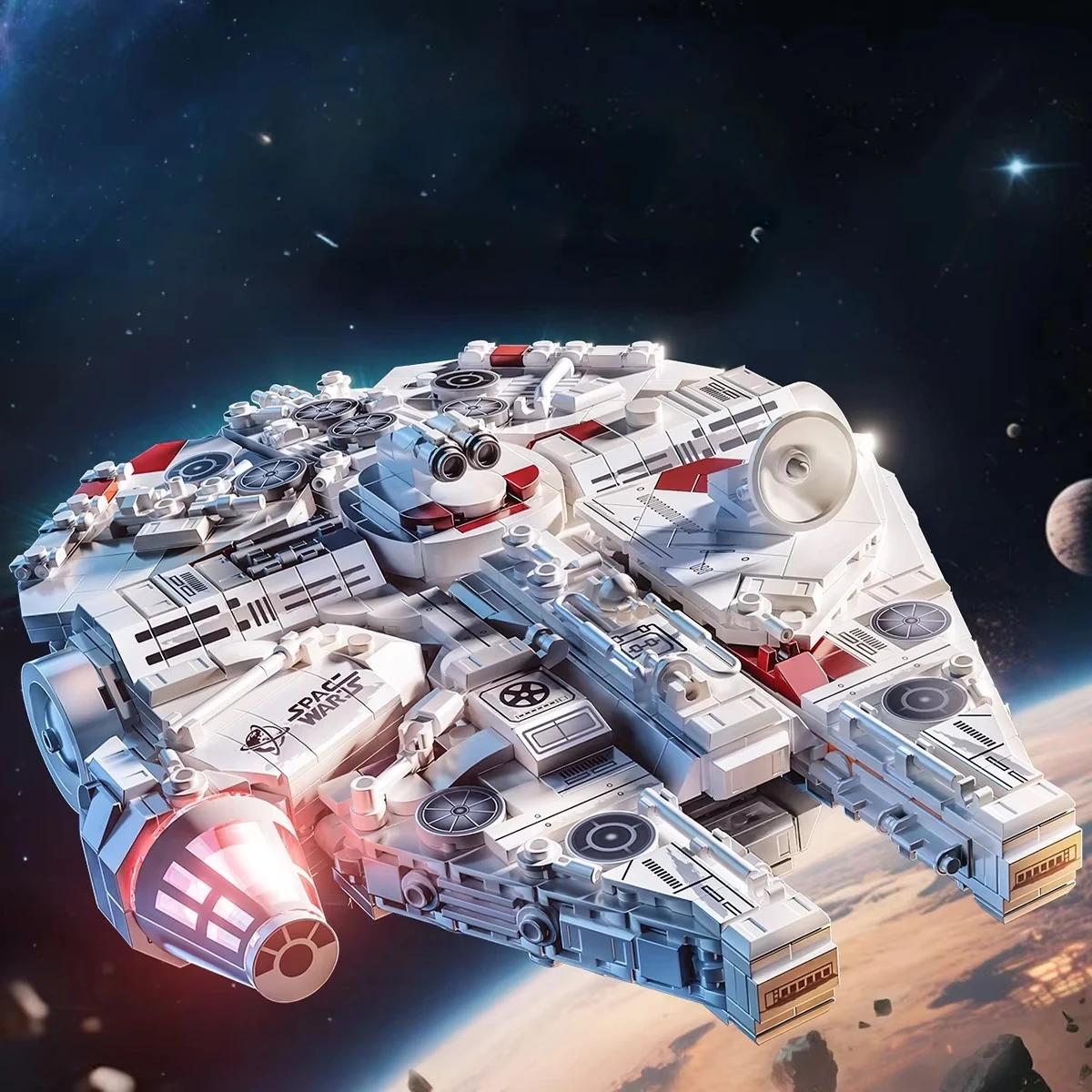 

TOYLINX Hot Building Blocks 1361PCS Kits Millennium Falcon Bricks Christmas Birthday Holiday Boys Education Toys Gifts