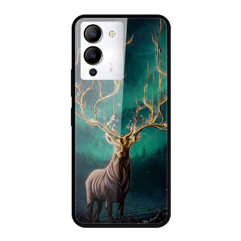 Luxury Shockproof Tempered Glass Back Cover Hard Case For Infinix Note 12 G96 Infinix Note 11pro 11s Protective Cool Phone Cover
