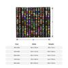 Funny Gaming Geometric Dash Video Game Knitted Blanket Velvet Geometry Dash Soft Throw Blankets for Bedding Couch Bedspread