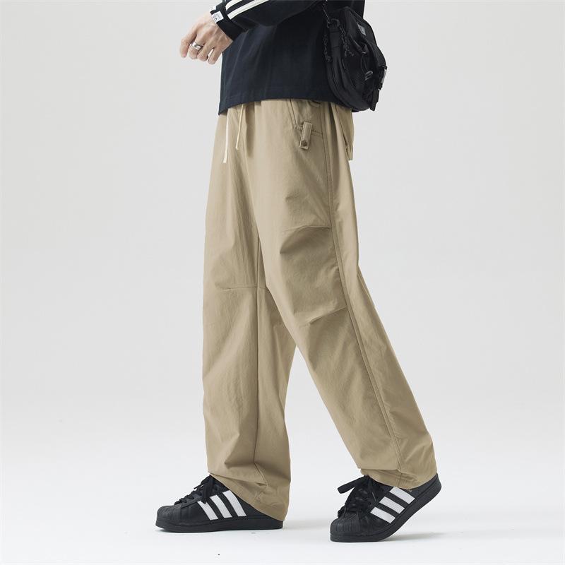 Paratrooper Pants Tooling Pants Trendy Men's Summer Thin American Trendy Brand Straight Casual Pants Men's Drawstring Sweatpants
