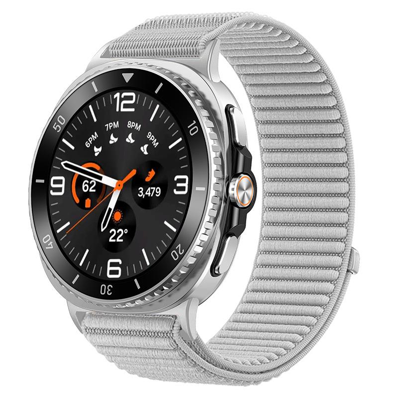 

Watch Strap For Samsung Galaxy Watch 8 40/44mm Nylon Loop Band Watch 8 classic 46mm Breathable Watchband For Samsung Accessories Galaxy 8-8 Classic світло-сірого кольору