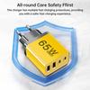 65W USB Type C Charger Fast Charging EU/US/UK Plug Travel Charger for IPhone Samsung Xiaomi 4 Ports Phone Quick Charger Adapter