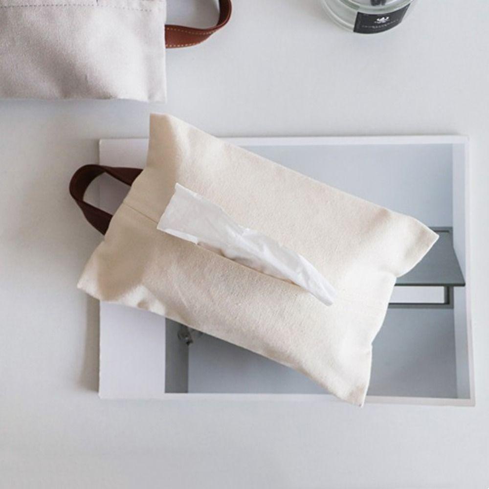 Car Hanging Dining Table Canvas Cloth Living Room Tissue Box Napkin Paper Holder