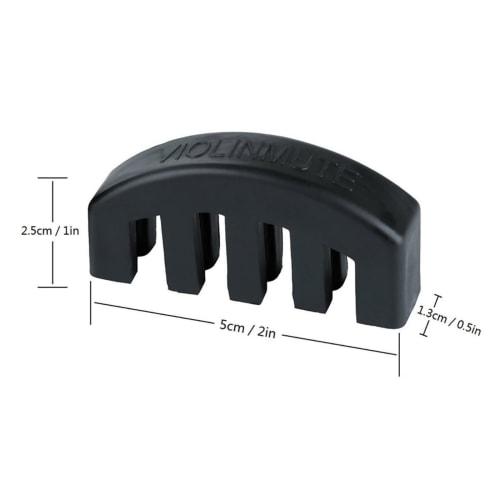 AQUALOACH Violin Mute, Rubber Silencer, Lightweight, Compact, Portable, Quiet, for Practice, Compatible with 4/4, 3/4, 1/2, 1/4, and 1/8 Violins