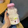 500ml Plastic Water Bottle Tour Drinking Bottle Yakult Shape Cute Kawaii Milk Carton Shaker Bottle For Kids/Girl/Adult Glass