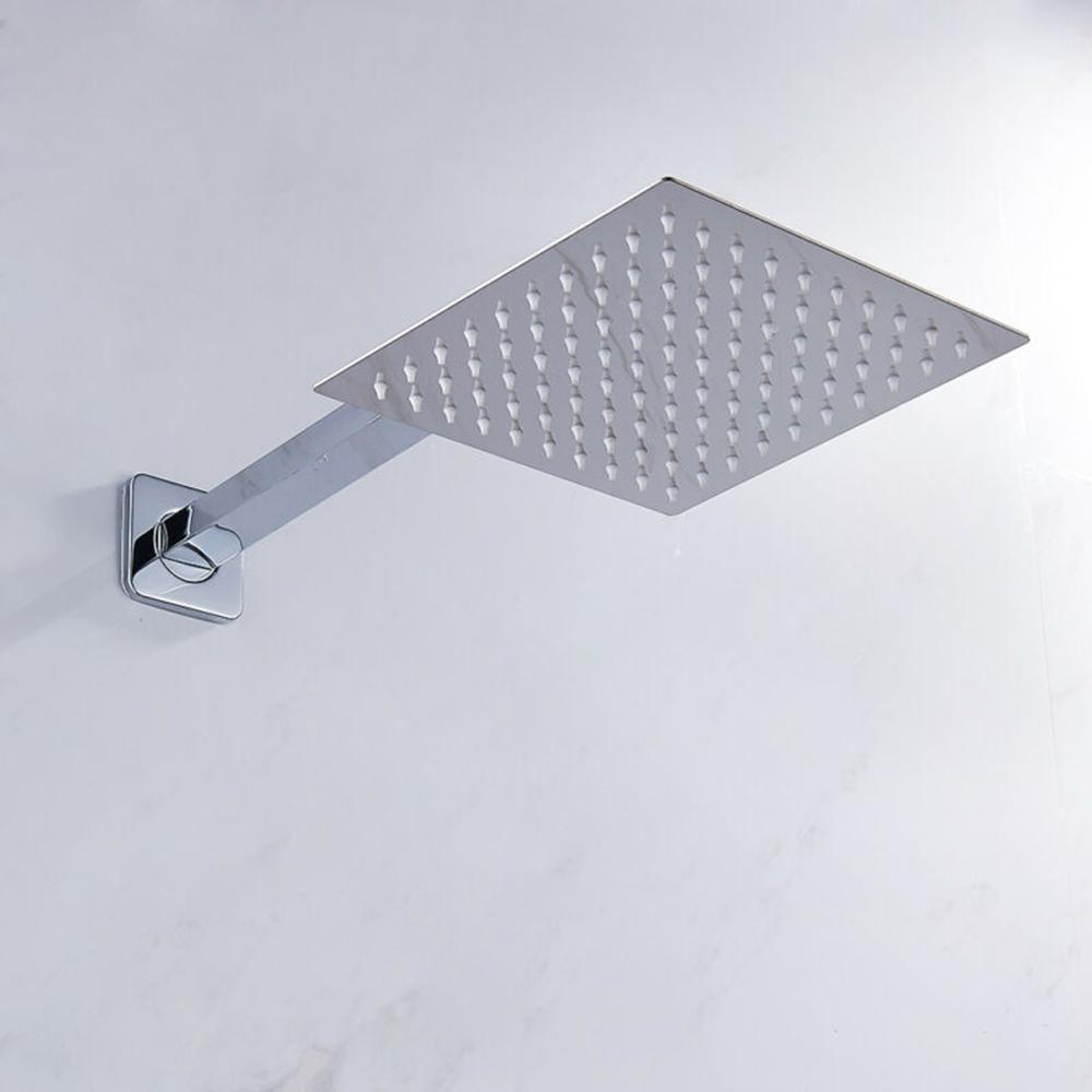 Chrome Shower Head Stainless Steel 20 Cm Silver Ease of Use Long Lasting