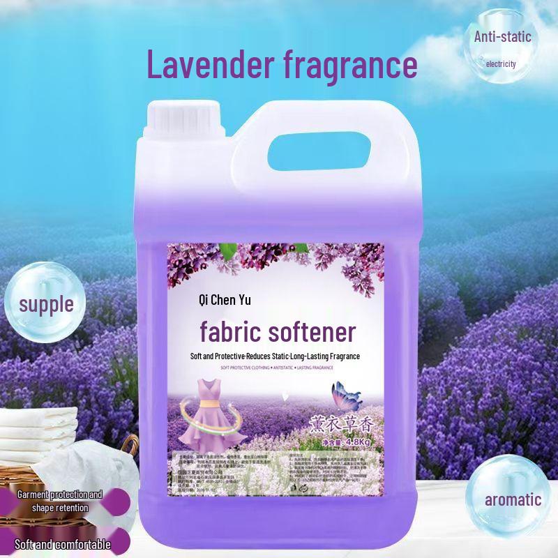 Lavender Scent Fabric Softener: Anti-static, Long-lasting Fragrance, Odor Removal, Softening, Color Protection.