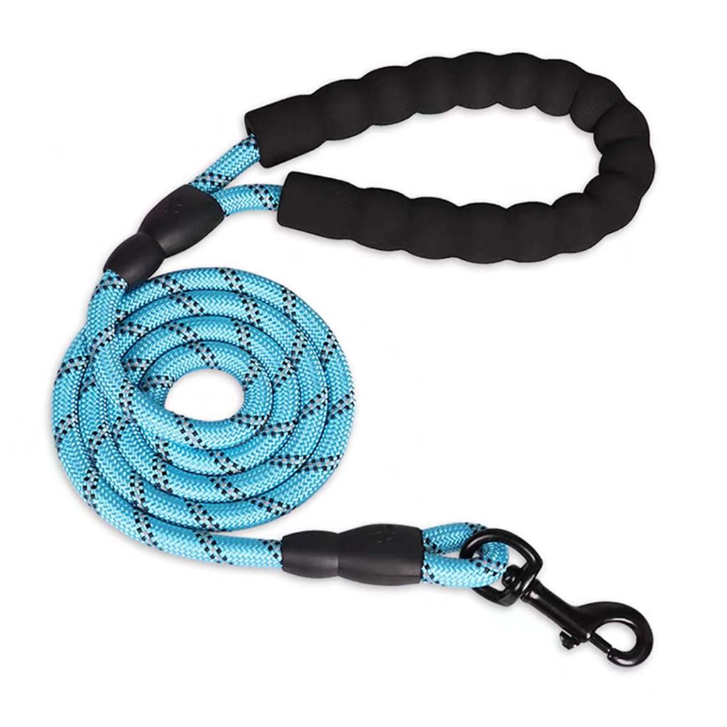 Pet Foam Handle Reflective Leash Nylon Traction Rope Non-Slip Pet Adjustable Leash for Large Medium and Small Dogs