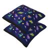 Dinosaur Dinosaurs In Space 2 pcs Square Pillowcase Pillow Cover Cushion Decor Comfort Throw Pillow for Home Car