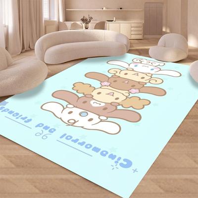 Disney Cinnamoroll Kreslený pes S-anrio Dívčí koberec Kobereček pro Domov Obývací pokoj Ložnice Pohovka Dekor Dětský koberec Podložka na podlahu