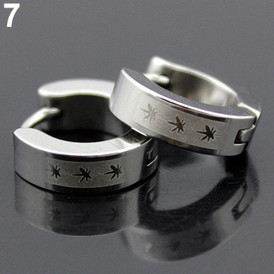 Smart Punk Gothic rustfritt stål Hoop Stud øredobber smykker