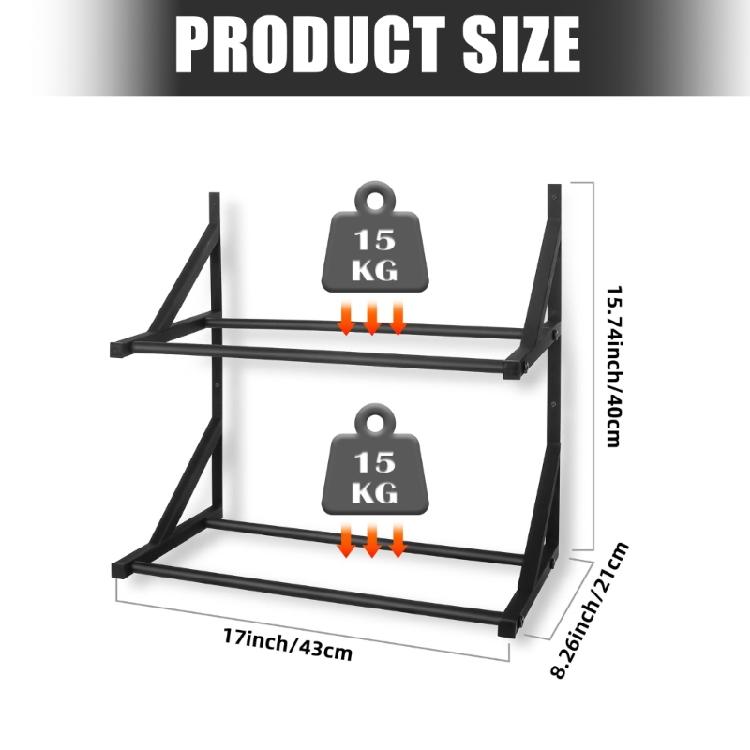 Space Saving Wall Mounted 3D Printer Filament Holder Metal Shelf 2-Tiers Spool Stoarge Stand For Workshop