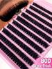10 Filas 200 Piezas 80D Rizo D Racimos de Pestañas, 8-16 mm Extensiones de Pestañas Individuales DIY, Pestañas Reutilizables Extra Gruesas y Voluminosas