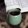 Longquan Celadon Ceramic Tea Cup - Handleless, Engravable, with Ice Crack Design for Home or Office Use