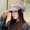 Korean Winter Hat for Women's Thickened Warm Baseball Cap Showing Face Small High end Plush Hat Fashionable and Versatile Octagonal Hat