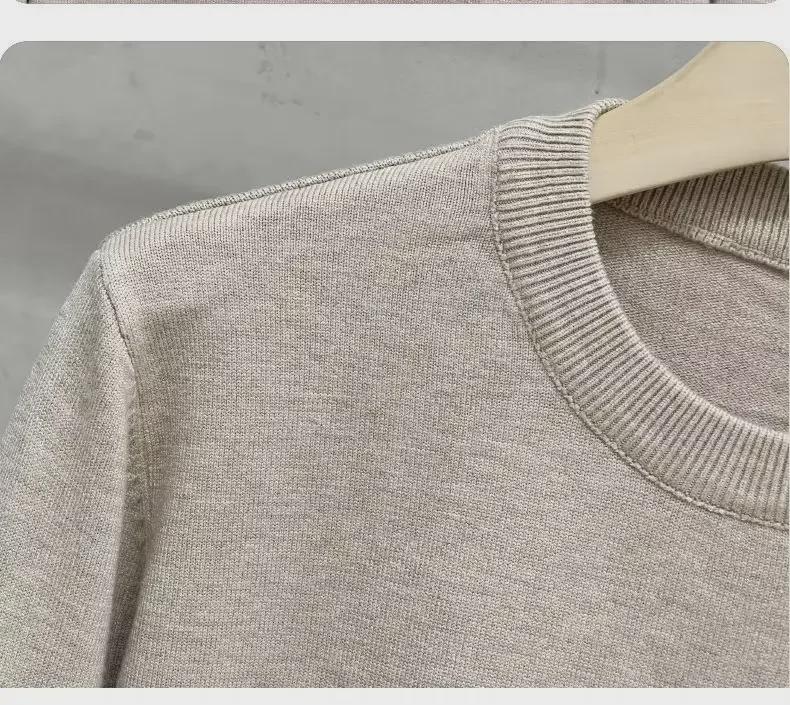 2023 Men's Light Luxury Autumn/Winter Sweaters - European & American Fashion, Warm Round Neck Casual Wear