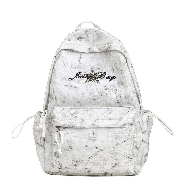 Zaino graffiti versione coreana zaino scuola superiore studente universitario zaino grande capacità zaino maschile e femminile coppie stampa tie-dye zaino moda