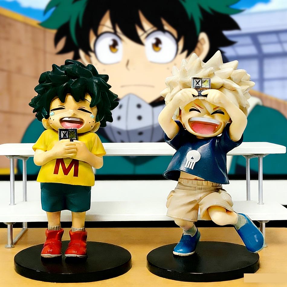 Boku no Hero Academia Gifts Anime Figure Childhood Midoriya Izuku Action Figure Cute Bakugo Katsuki Figurine PVC Collection Toys