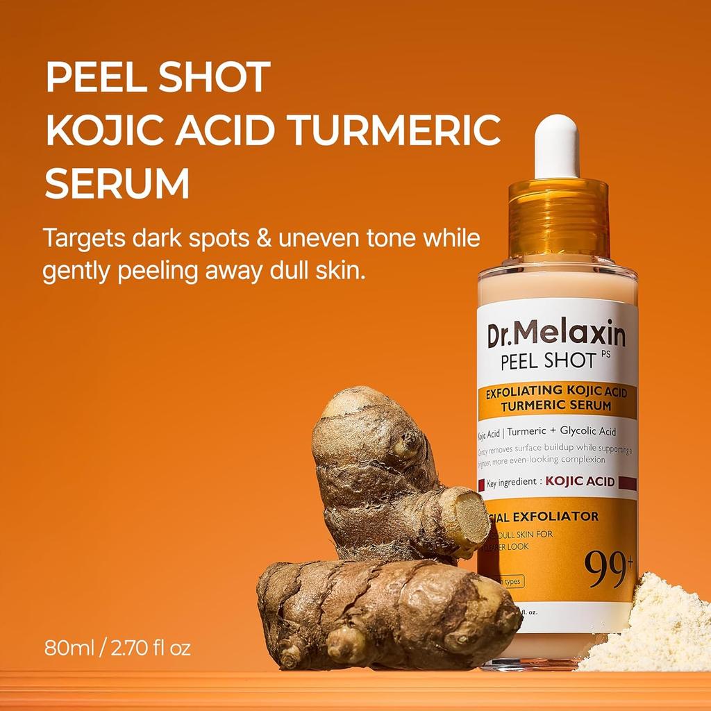 [Dr.Melaxin] Peel Shot Exfoliating Kojic Acid Turmeric Serum 80ml
