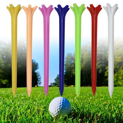 50 Stück Golf Tees Geringer Widerstand Golf Tees Kunststoff Lange Bälle Basis Burg Stütz-Tees für Weitschuss-Training