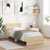 Vidaxl Bed With Headboard, Without Mattress, Sonoma Oak, 90X190 Cm