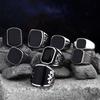 2024 New 316L Stainless Steel Geometric Zircon And Dispensing Ring For Man Women Couple Ring Simple  Valentine's Day Gift