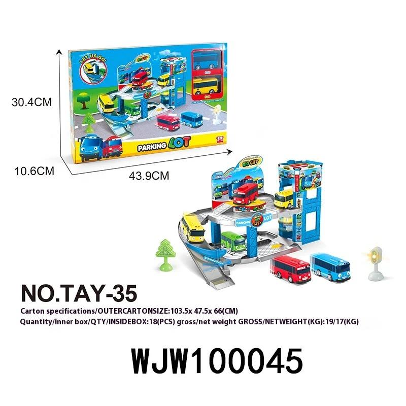 Tayo Minibus Slingsho Warrior Car Toy Set Diy Track Tayo Cartoon Car Toy Collection Car Model Holiday Gift