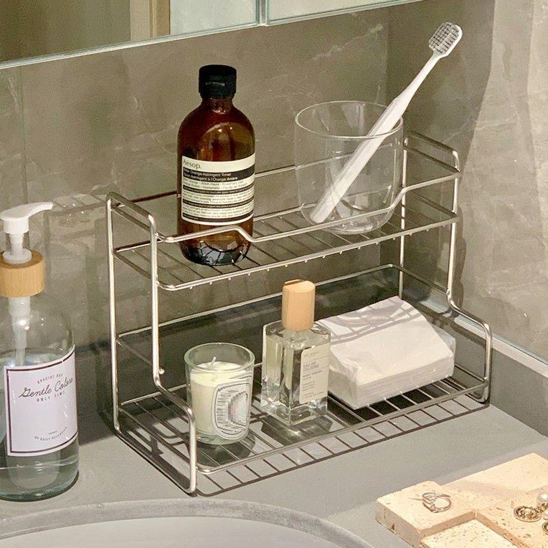 Keuken Aanrecht Opbergrek Kruidenrek Veelzijdige IJzerdraad Opbergmand Voor Badkamer Toiletartikelen Beker Organizer Rekken