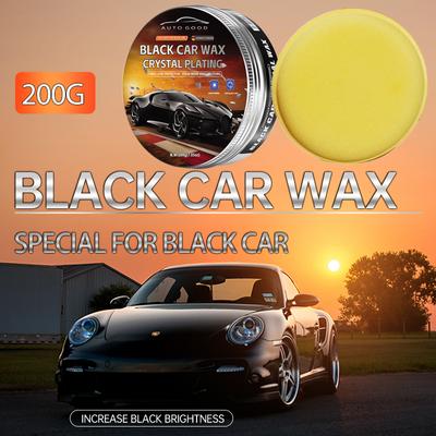 200g Black Car Wax for Car Paint Care, Waterproof Wax, Renovation Polishing Protection, Hydrophobic Coating, With Waxing Sponge!