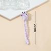 Pink White Plush Cat Toy, Long Worm Kitten Teaser with Bell, Interactive Pet Chew Play Toy for Cats Gift