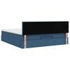 Ottoman Bed with Mattress & LEDs Blue 160x200 cm Fabric