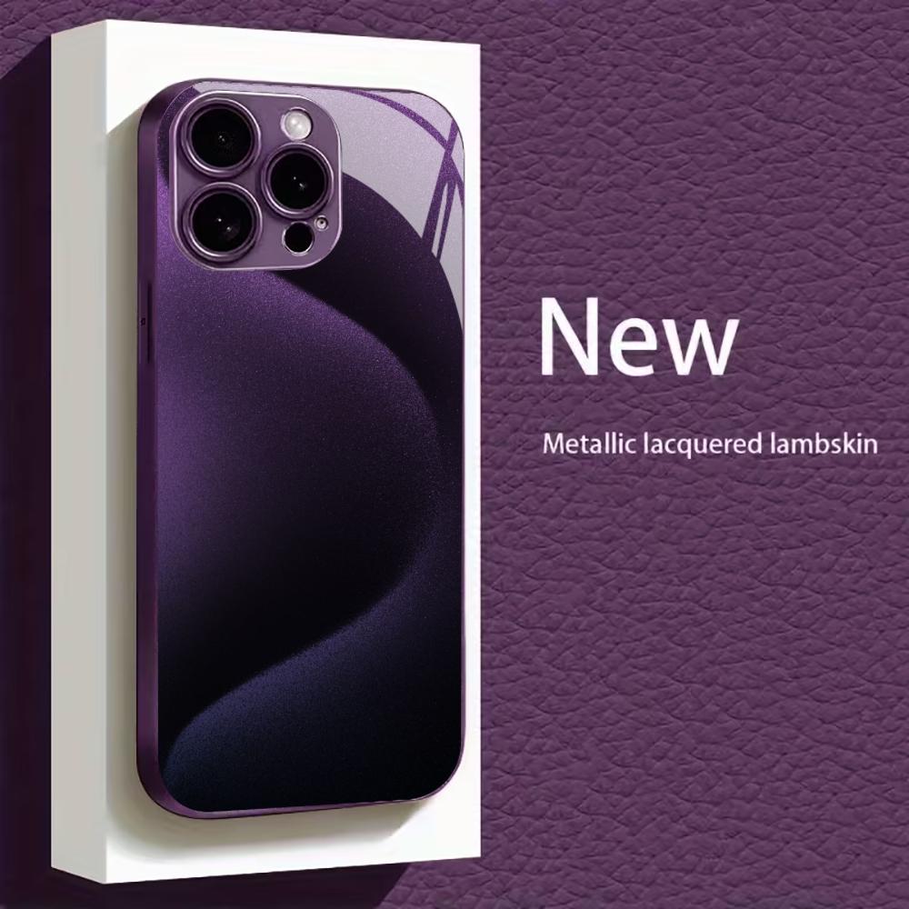Sleek Purple Black Fluid for coque iphone for iphone 17 case Fashion Case fundas Glass for iPhone 17 16 15 14 13 12 pm Pro Plus