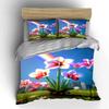 Pink Amaryllis with Rainbow. Bedding Sets Duvet Cover Sets Duvet Covers Pillowcases(1 * Duvet Cover 2 * Pillowcases, Without Duvet Insert)