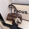 Bags niche high-end underarm bags women's oily leather new retro pillow bags trendy shoulder bags