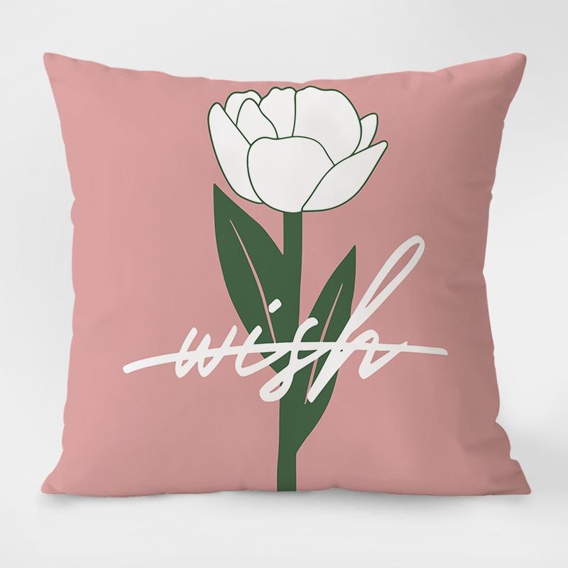 Fresh Geometric Pattern Pillowcase Dormitory Decoration Office Living Room Sofa Home Pillowcase