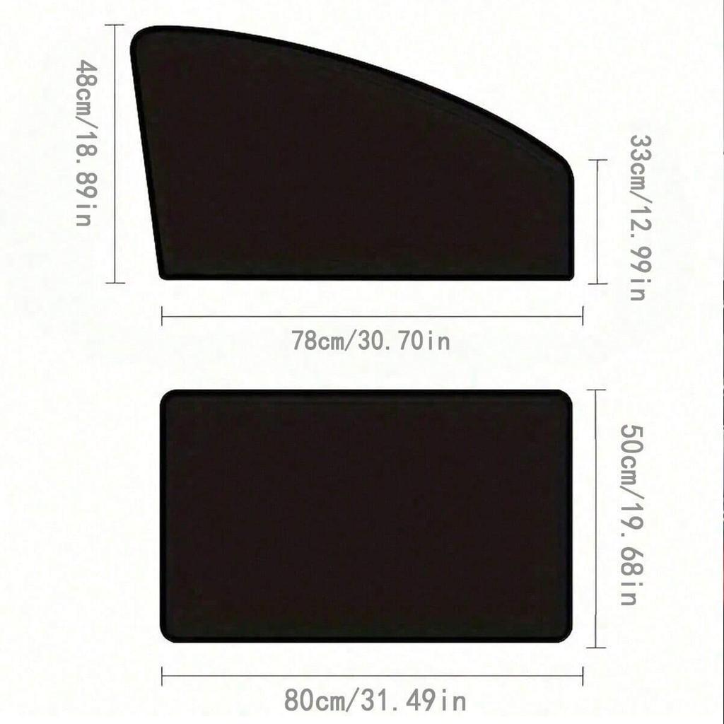 Magnetic Car Curtain Sunshade Side Window UV Protector Universal Auto Sun Visor All Season Use
