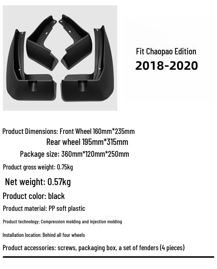 2018-2020 Honda Fit Jazz Sport Grenzüberschreitende Lederschutzbleche