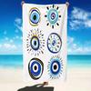 Modern Minimalist Augenprint Strandtuch Boho Abstrakte Augenkunst Schnelltrocknend Sandfest Saugfähiges Handtuch für Strand Reisen Urlaub