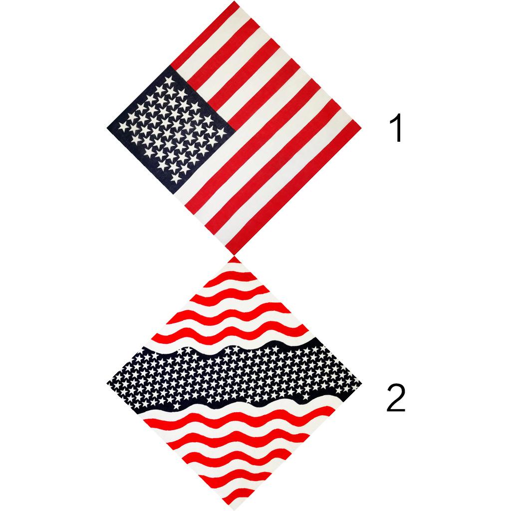 Bandana Square Scarf American Flag Striped Headband Wrap Handkerchief for Unisex