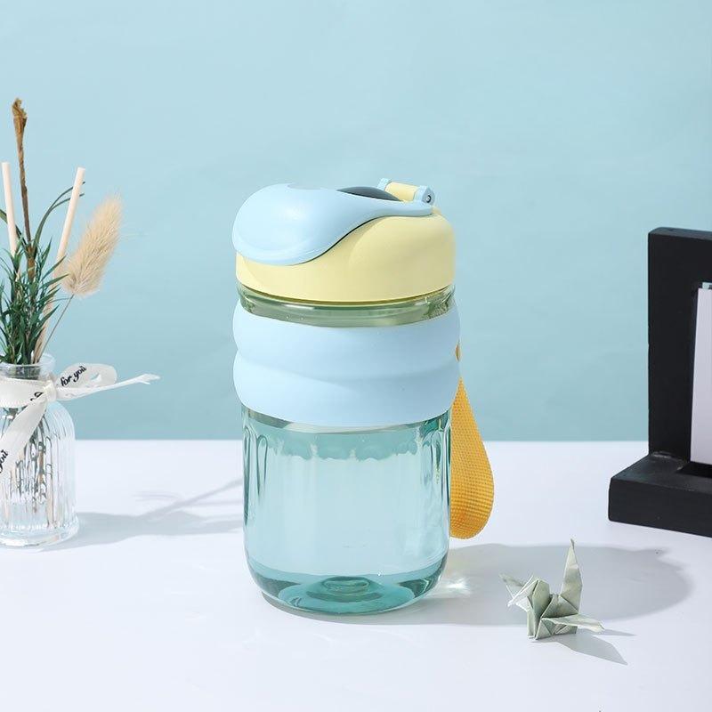 1PC Large Capacity Water Cup with Hanging Rope, Neutral Plastic Cup, Coffee Cup, Portable Plastic Cup, Travel Water Bottle
