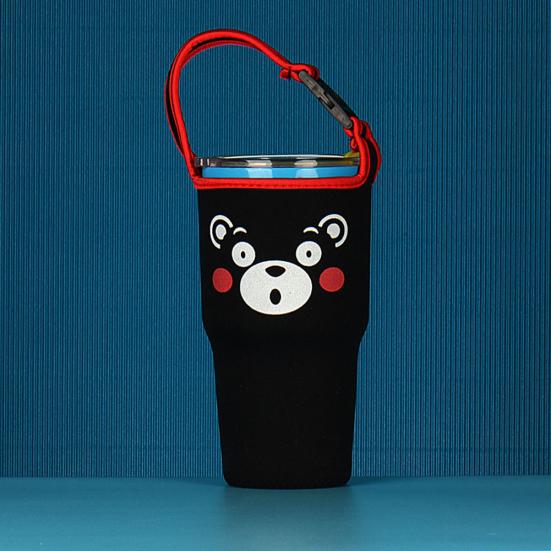 Mickey Bär Fisch Getränkebecher Tassenabdeckung für Yeti Rambler Glasbeutel Halter Hülle