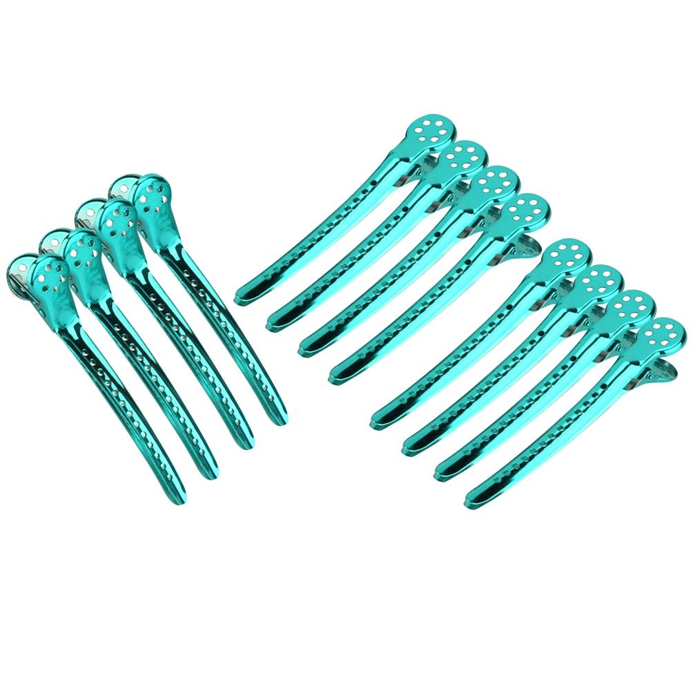 

12 шт. в коробке, зажимы для укладки волос, парикмахерские, заколки для секции, для салонной укладки, фиолетовые зелёный